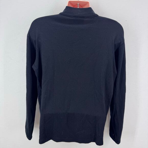 Icebreaker Sport 320 Merino Wool Men's Large Baselayer Quarter Zip Black Comfort - Picture 3 of 9